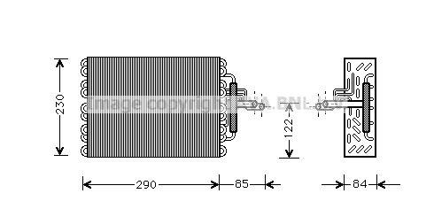 Evaporator, air conditioning (CNV016)
