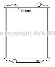 Radiator, engine cooling (RE2106N)
