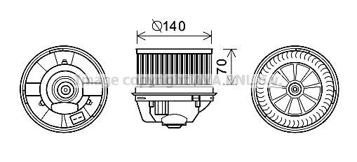 Electric Motor, interior blower (FD8496)