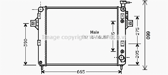 Radiator, engine cooling (JE2014)
