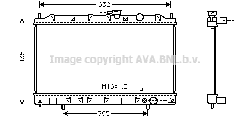 Radiator, engine cooling (MT2080)