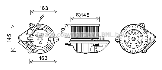 Electric Motor, interior blower (PE8510)
