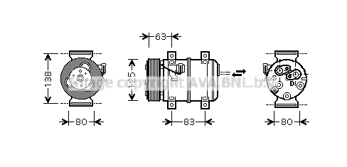 Compressor, air conditioning (VOK120)