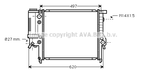 Radiator, engine cooling (BW2146)