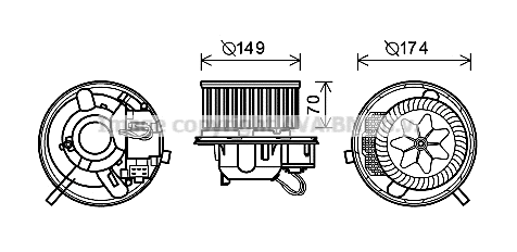 Electric Motor, interior blower (VN8339)