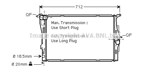 Radiator, engine cooling (BW2292)