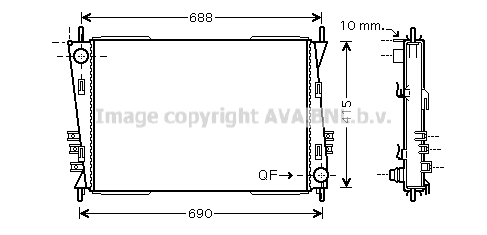Radiator, engine cooling (JRA2037)