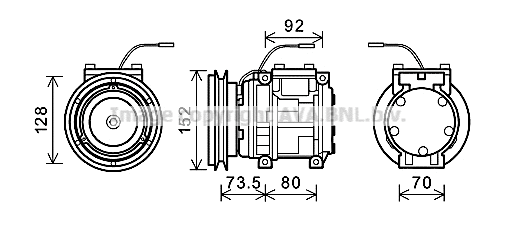 Compressor, air conditioning (KMAK001)