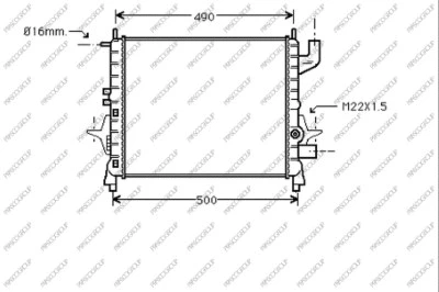 Radiator, engine cooling (RN025R006)