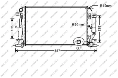 Radiator, engine cooling (ME919R001)