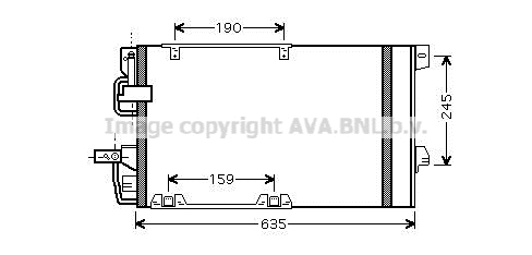 Condenser, air conditioning (OLA5326D)
