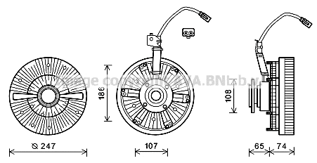 Clutch, radiator fan (MNC070)