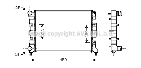 Radiator, engine cooling (AL2087)