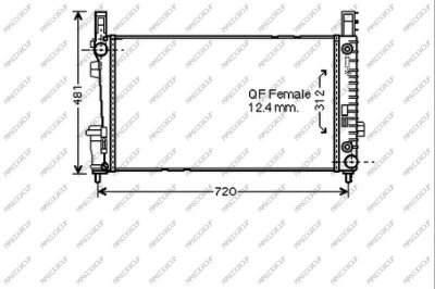 Radiator, engine cooling (ME324R003)