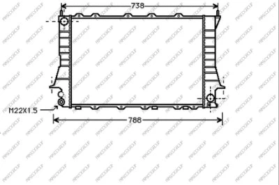 Radiator, engine cooling (AD029R005)
