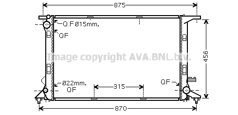 Radiator, engine cooling (AI2290)