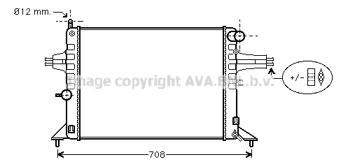 Radiator, engine cooling (OL2272)