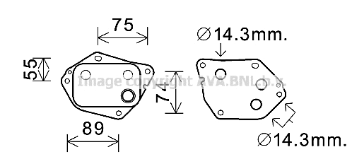 Oil Cooler, engine oil (HY3288)