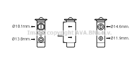 Expansion Valve, air conditioning (FD1492)