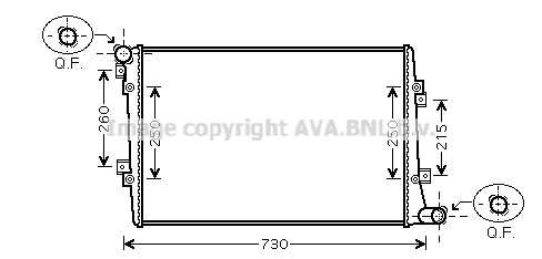 Radiator, engine cooling (VN2255)