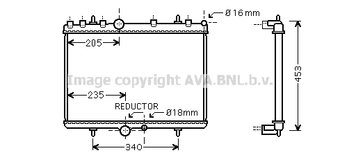 Radiator, engine cooling (PE2269)