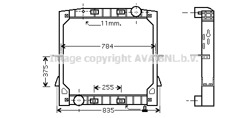 Radiator, engine cooling (IV2070)