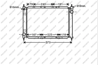 Radiator, engine cooling (DS011R011)