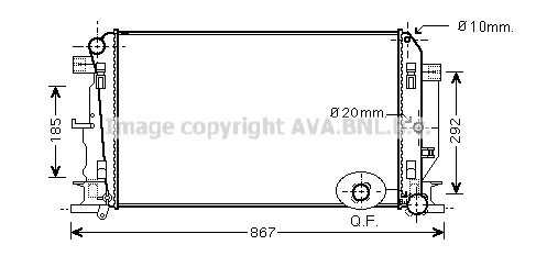 Radiator, engine cooling (MS2402)