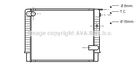 Radiator, engine cooling (VO2048)