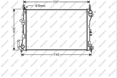 Radiator, engine cooling (OP056R009)