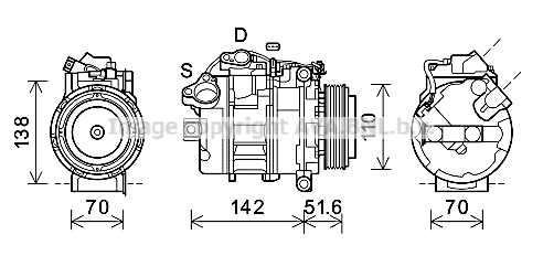 Compressor, air conditioning (BWK487)