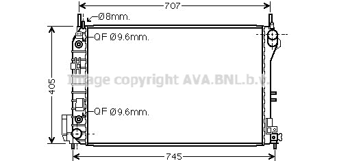 Radiator, engine cooling (SBA2059)