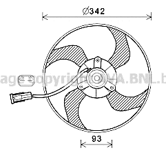 Fan, engine cooling (PE7557)