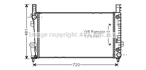 Radiator, engine cooling (MS2364)