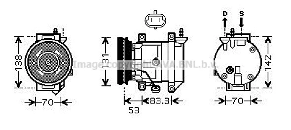 Compressor, air conditioning (DWAK080)