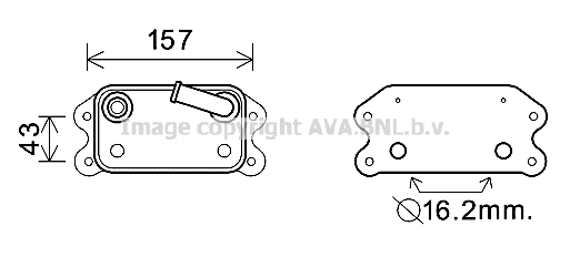 Oil Cooler, engine oil (VO3169)