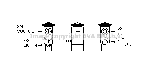 Expansion Valve, air conditioning (JD1036)