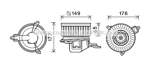 Electric Motor, interior blower (CN8291)