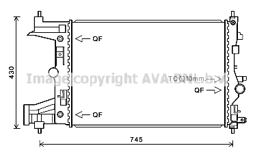 Radiator, engine cooling (OLA2486)