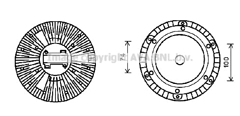 Clutch, radiator fan (MEC251)