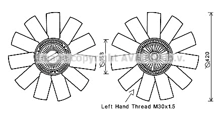 Fan, engine cooling (MSF655)