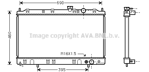 Radiator, engine cooling (MT2136)