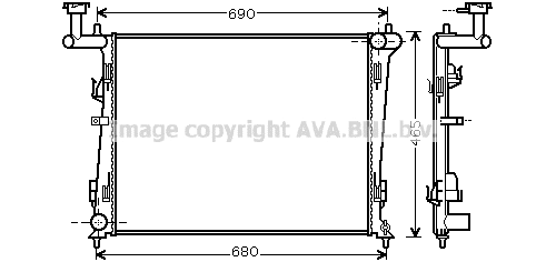 Radiator, engine cooling (KA2097)