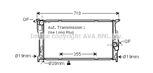 Radiator, engine cooling (BW2542)