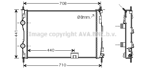Radiator, engine cooling (DNA2288)