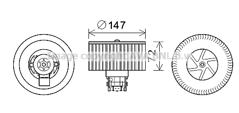 Electric Motor, interior blower (RT8598)
