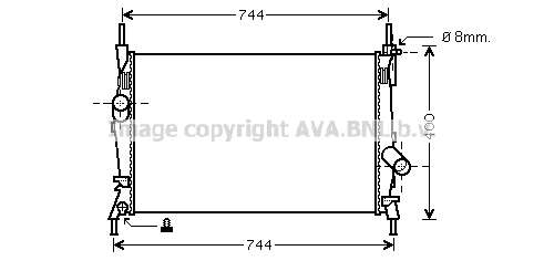 Radiator, engine cooling (FD2403)