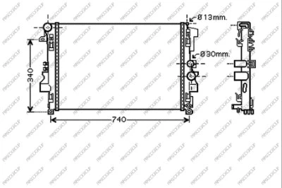Radiator, engine cooling (ME907R014)