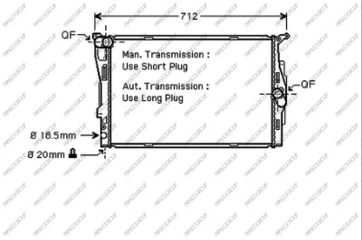 Radiator, engine cooling (BM024R002)