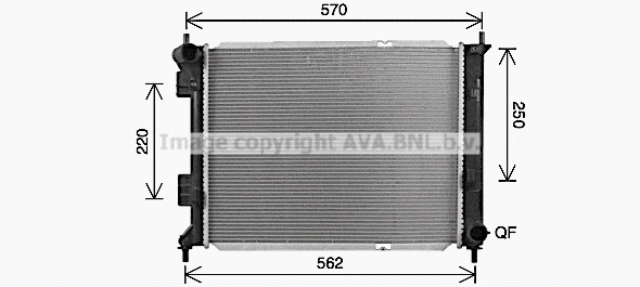 Radiator, engine cooling (KA2327)